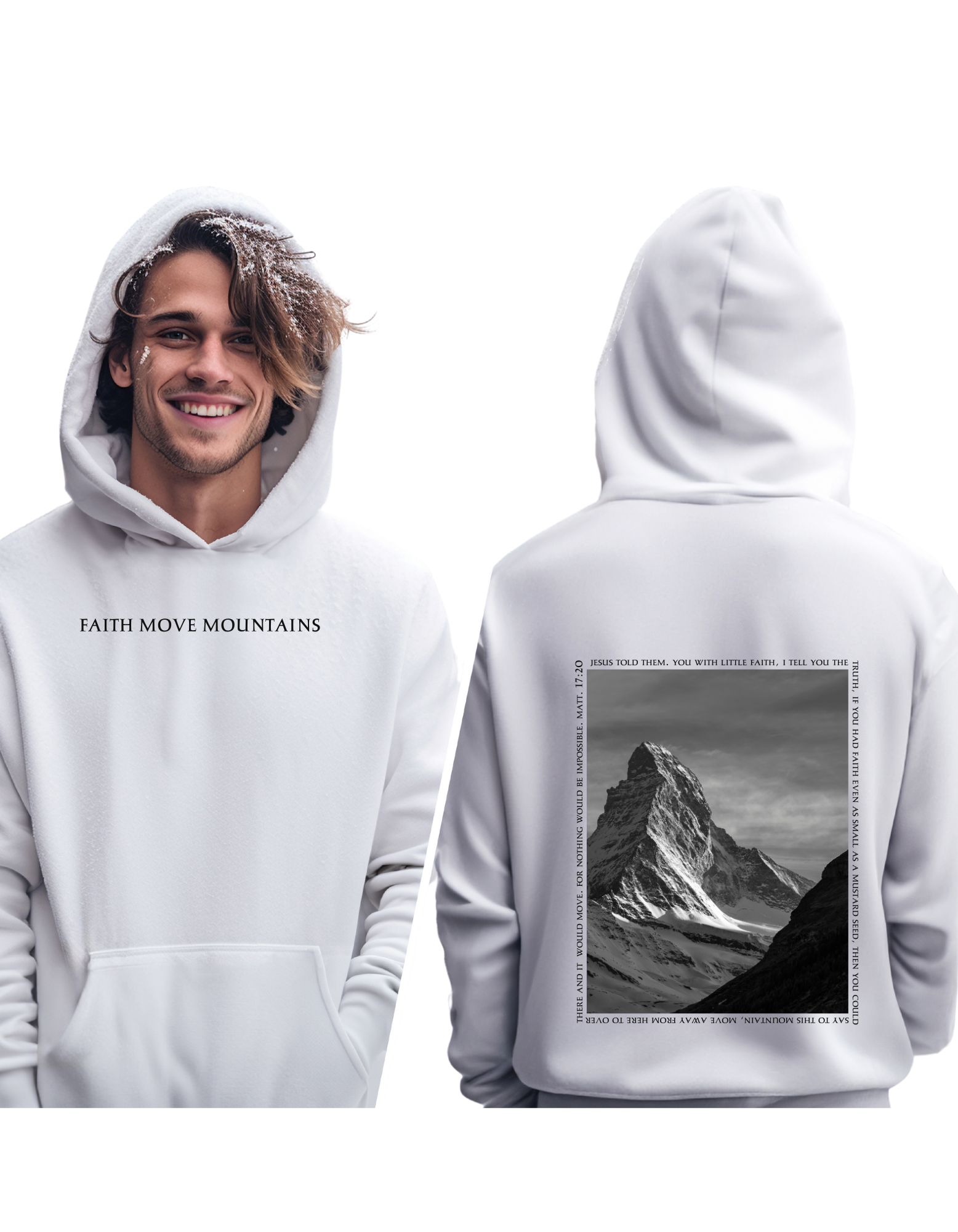 Faith Moves Mountains Unisex Hooded Sweatshirt
