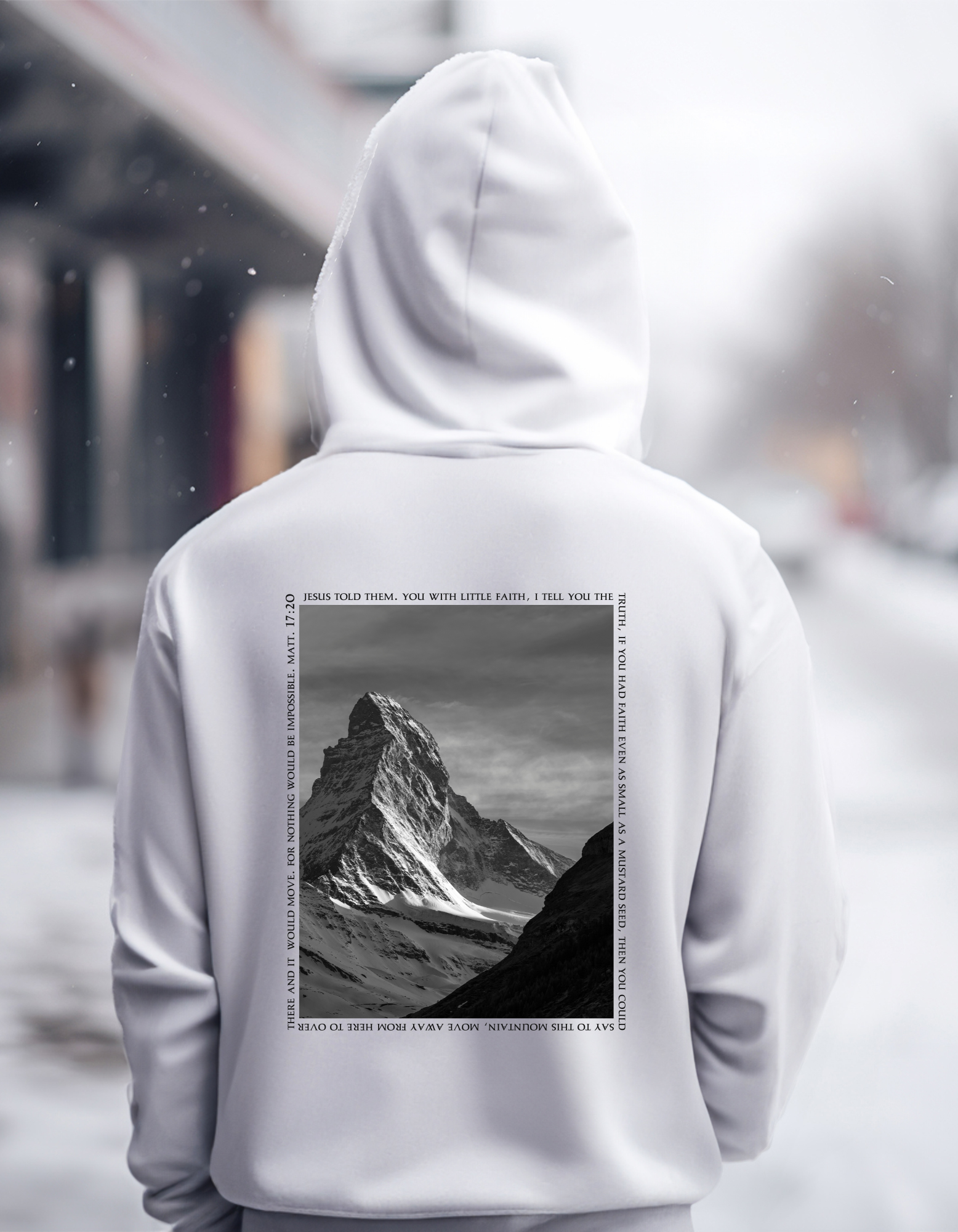 Faith Moves Mountains Unisex Hooded Sweatshirt