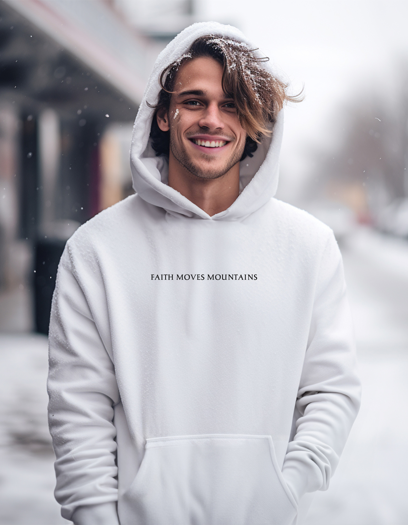Faith Moves Mountains Unisex Hooded Sweatshirt