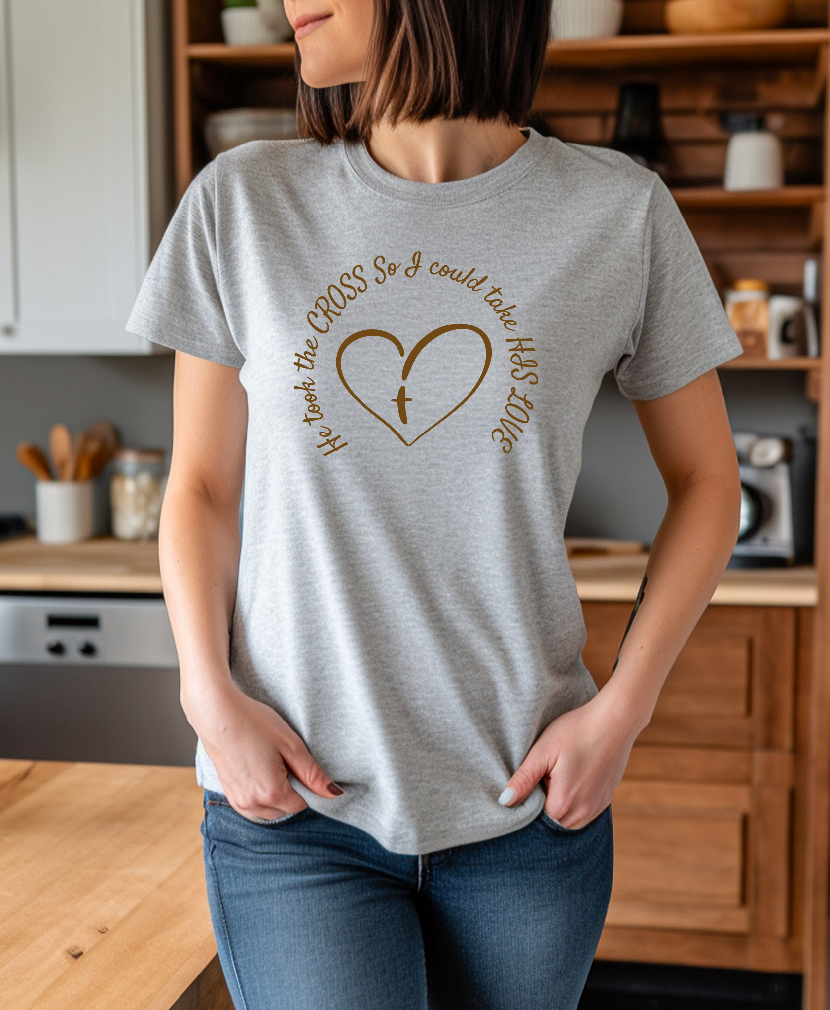 He Took The Cross So I Can Take His Love Unisex Graphic T-Shirt