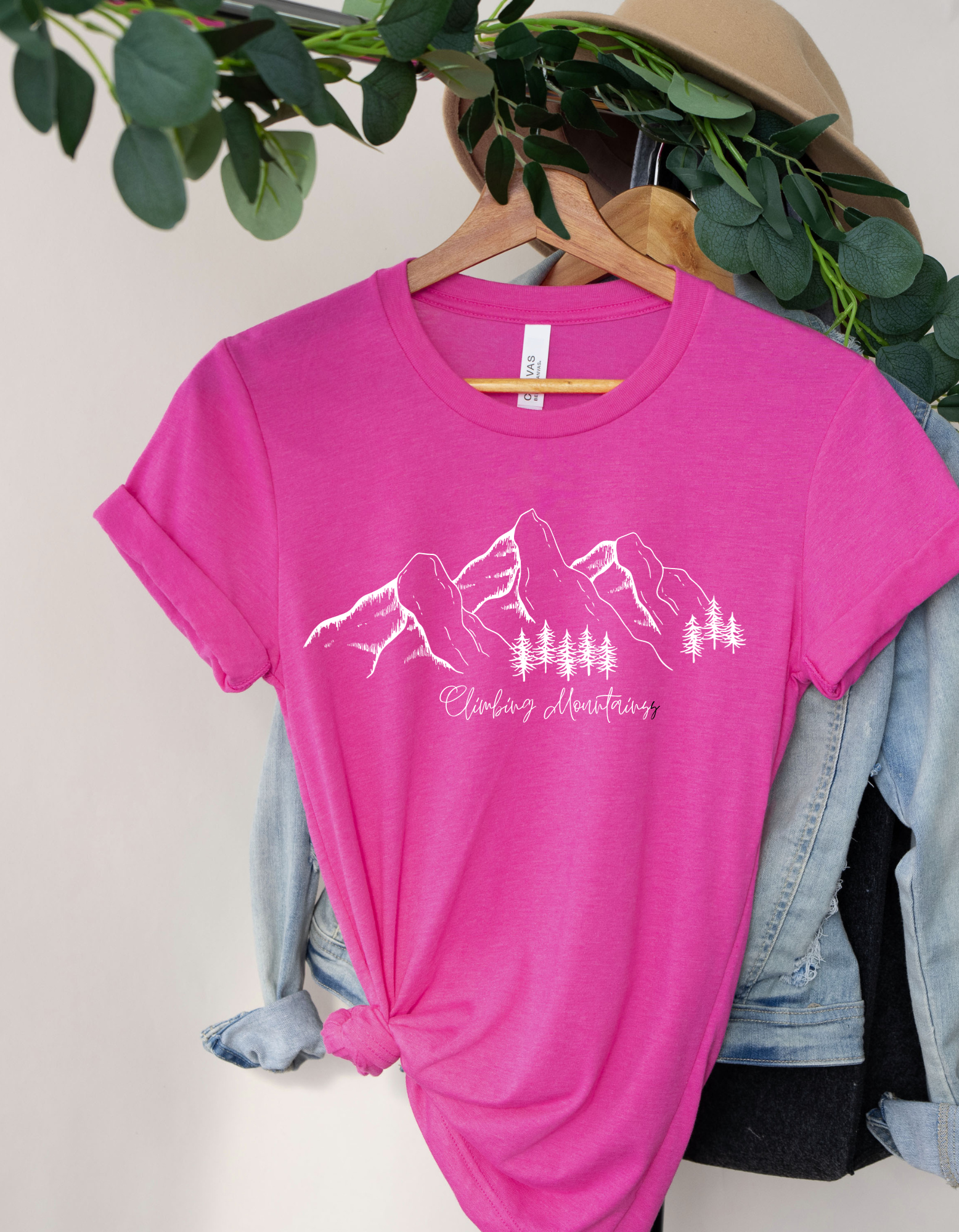 "Climbing Mountains" Women's Short Sleeve Graphic Tee