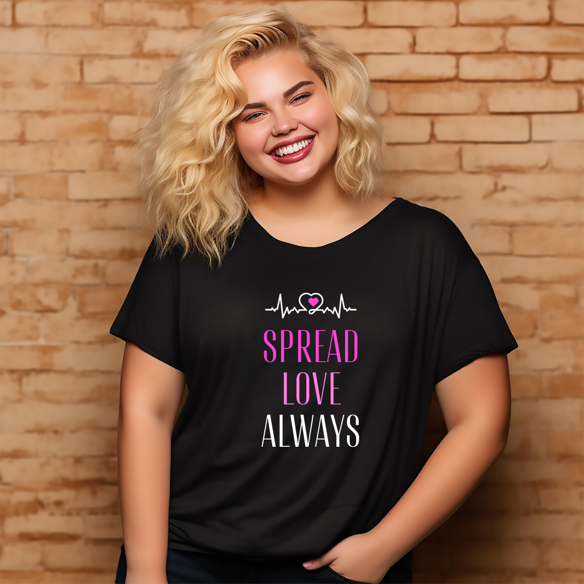 Spread Love Always Women’s Short Sleeve Graphic T-shirt