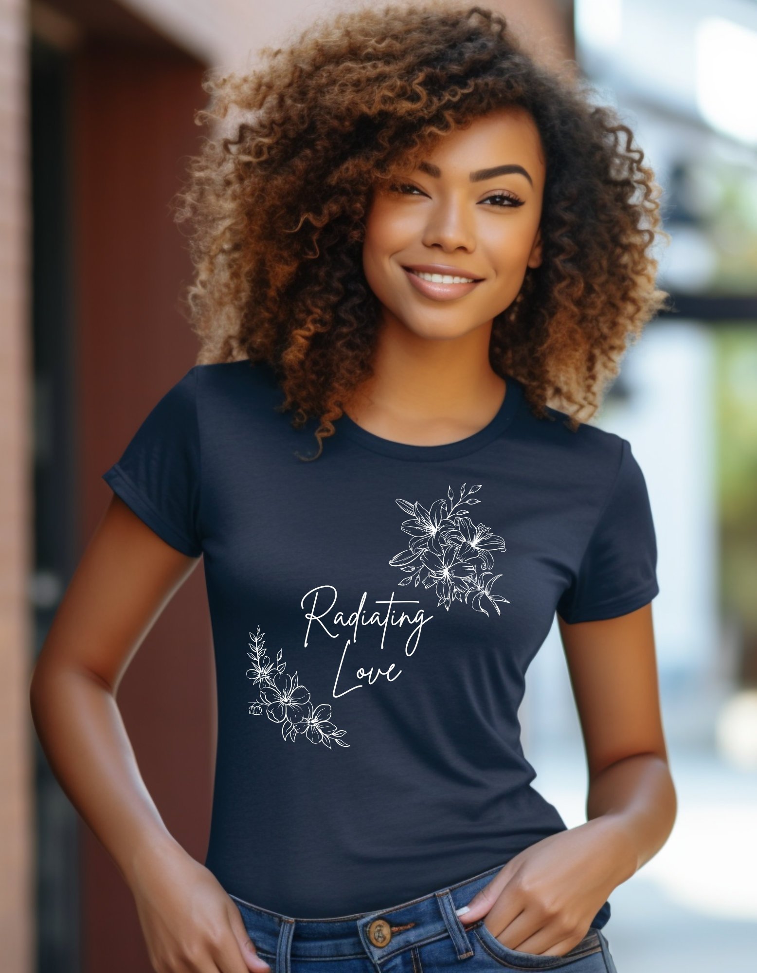 "Radiating Love" Women's Short Sleeve Graphic Tee