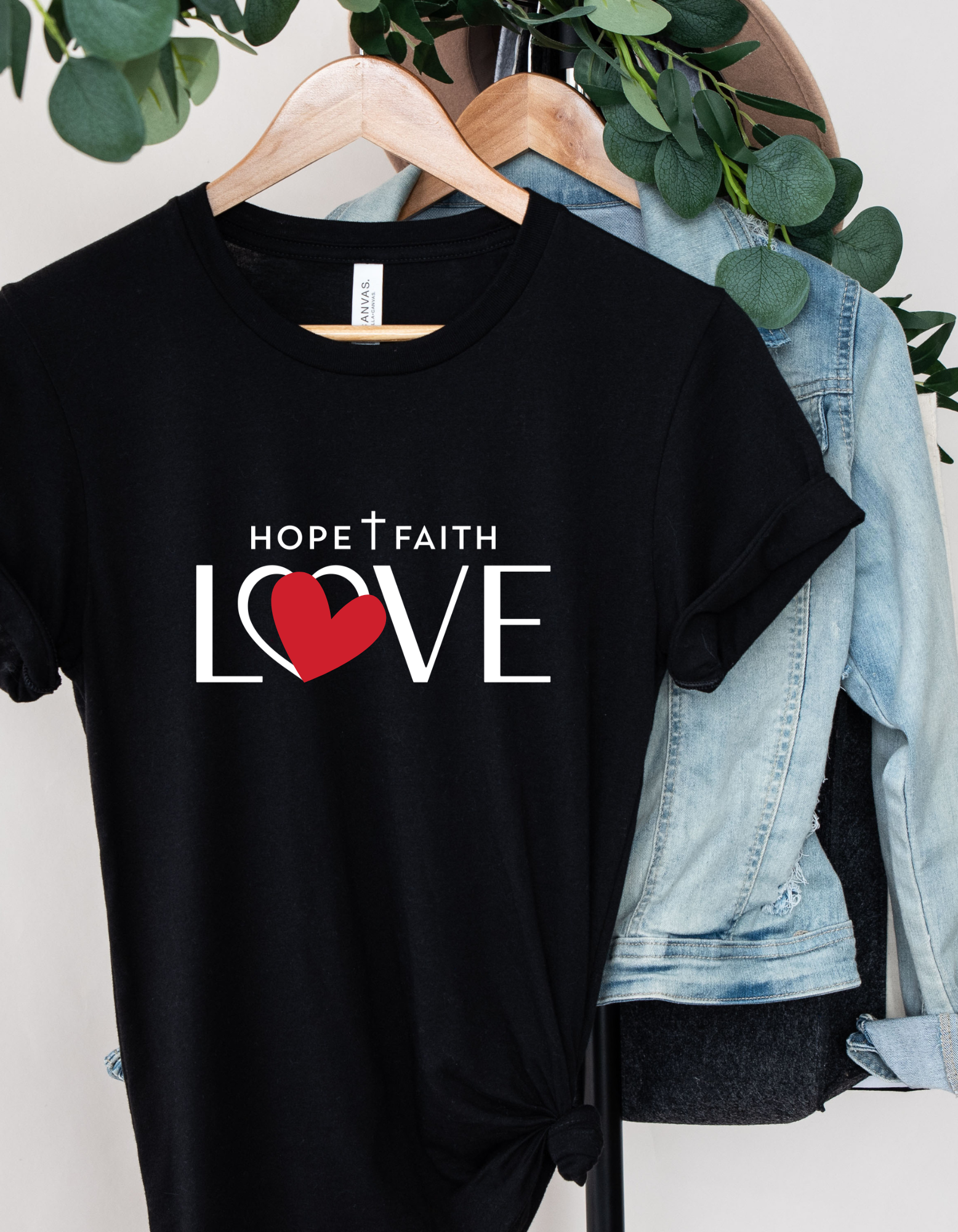 Hope Faith Love Women Graphic T-Shirt