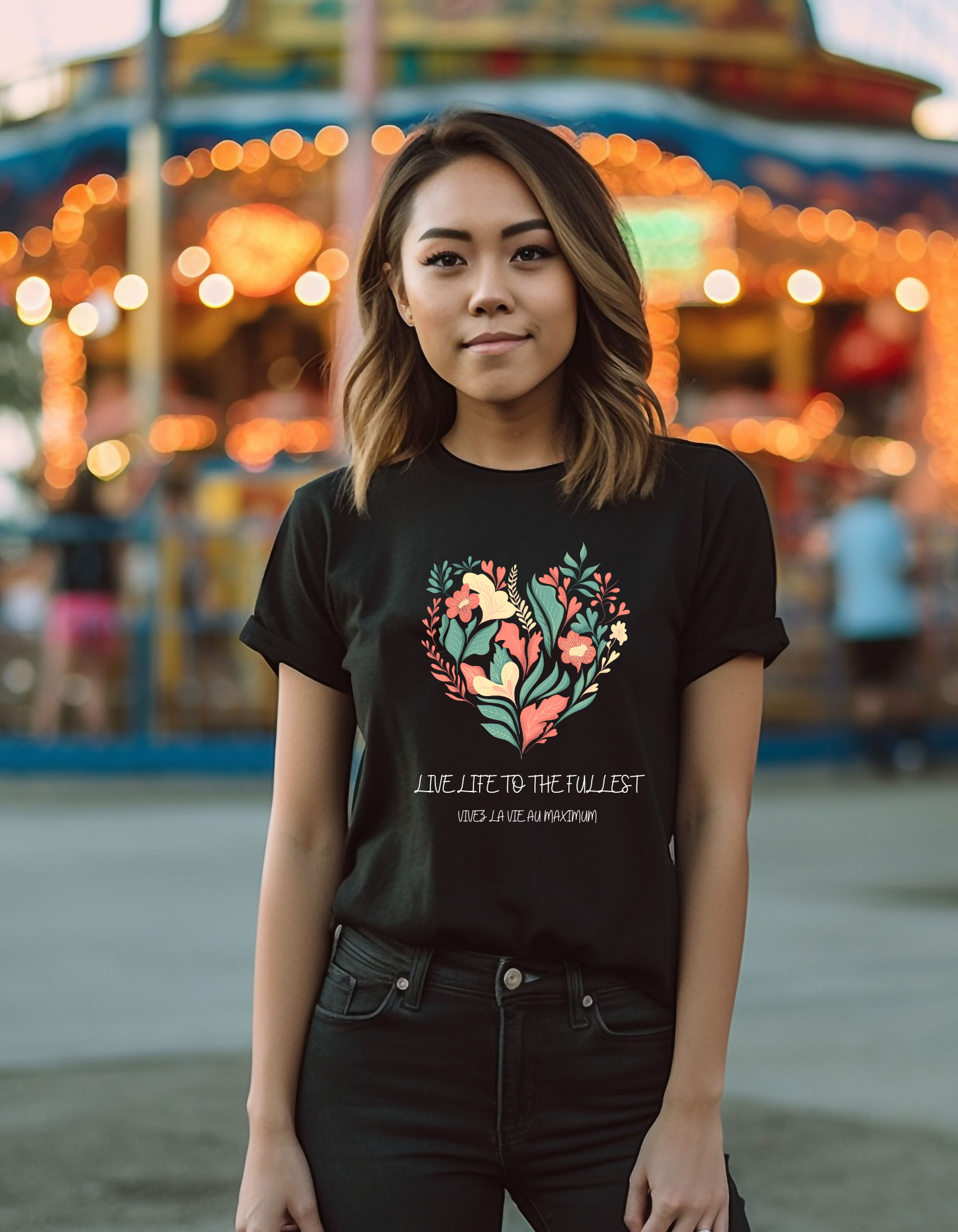 "Live Life to the Fullest" Women's Short Sleeve Graphic Tee