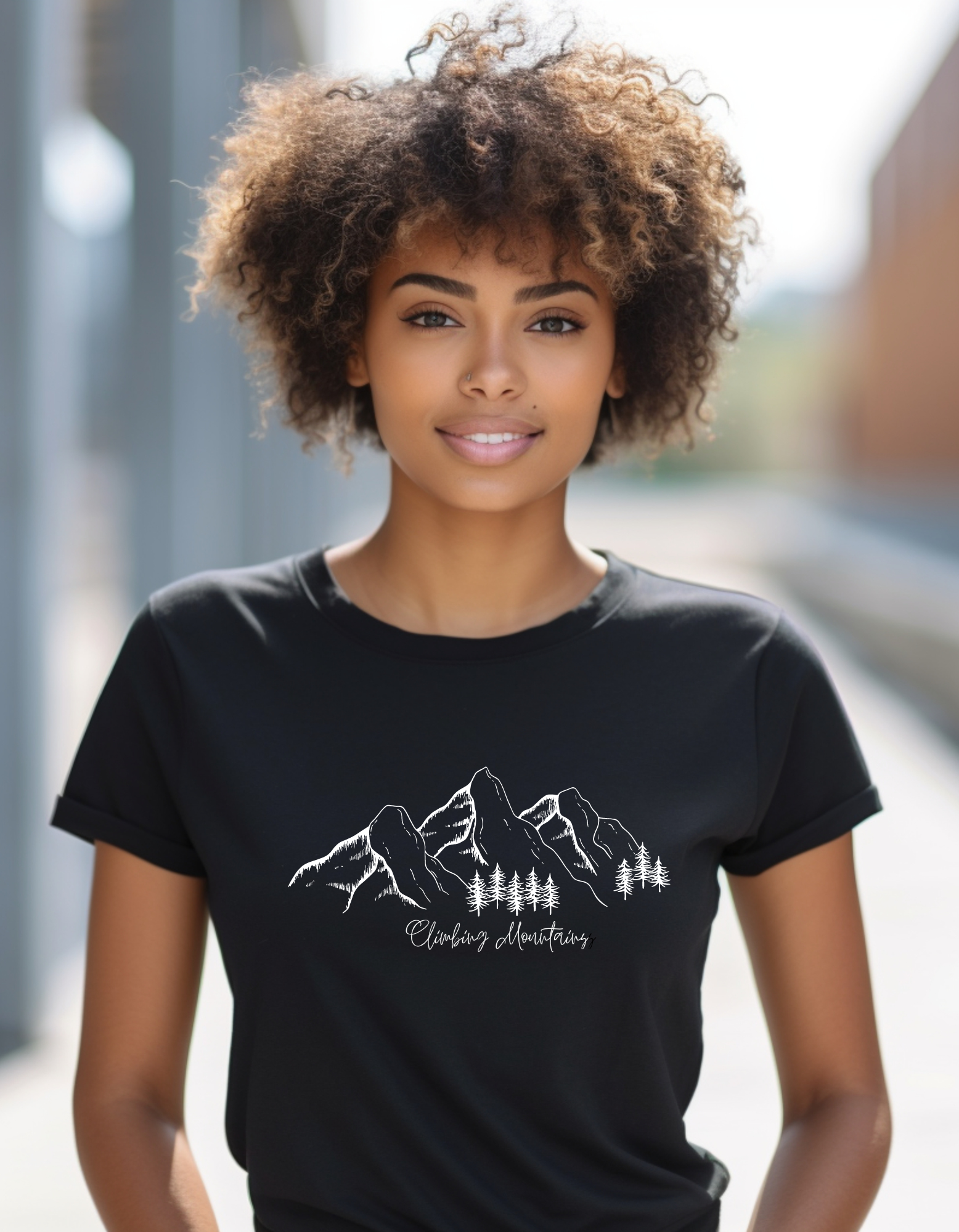 "Climbing Mountains" Women's Short Sleeve Graphic Tee