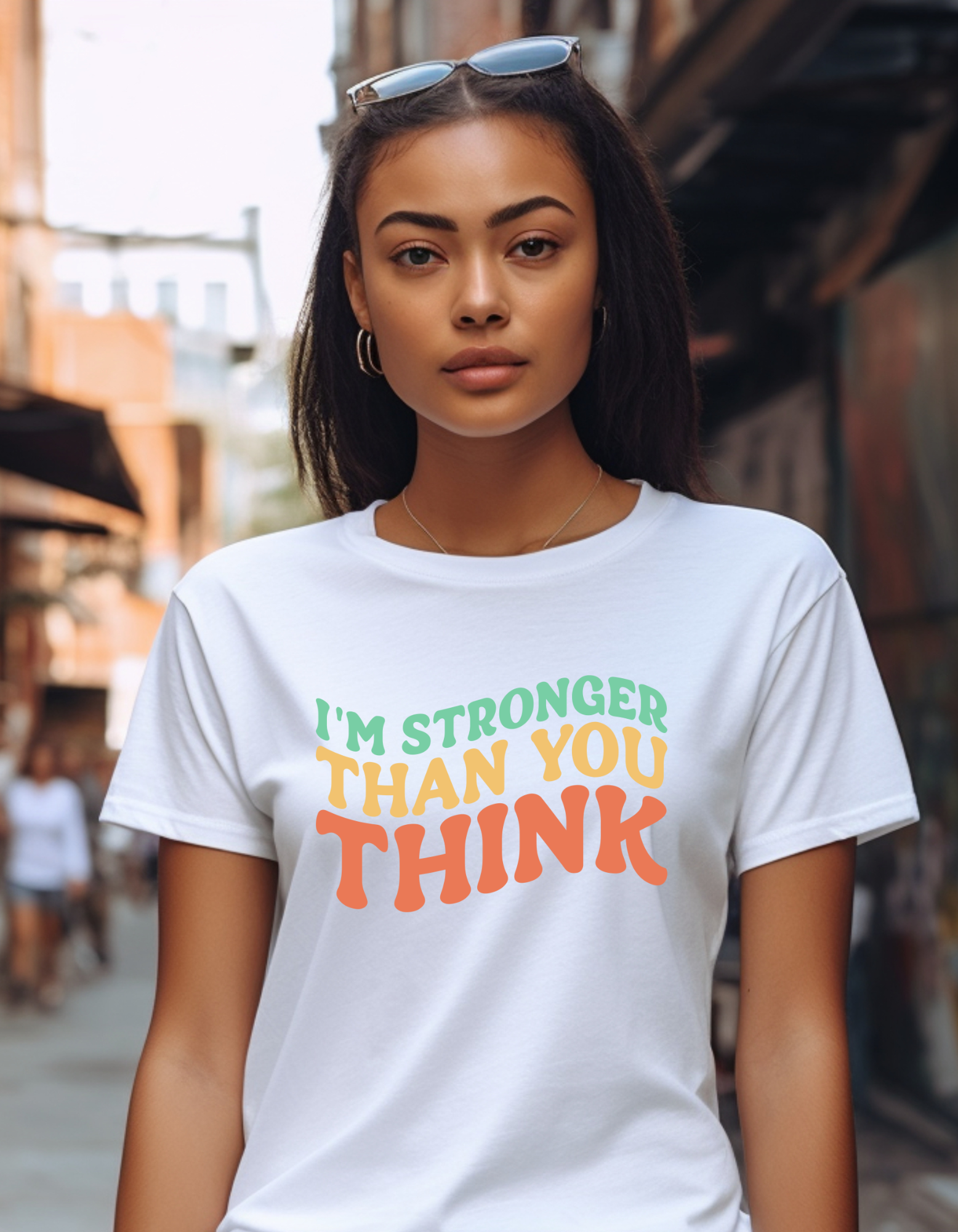 I’m Stronger Than You Think Women’s Short Sleeve Graphic Tee