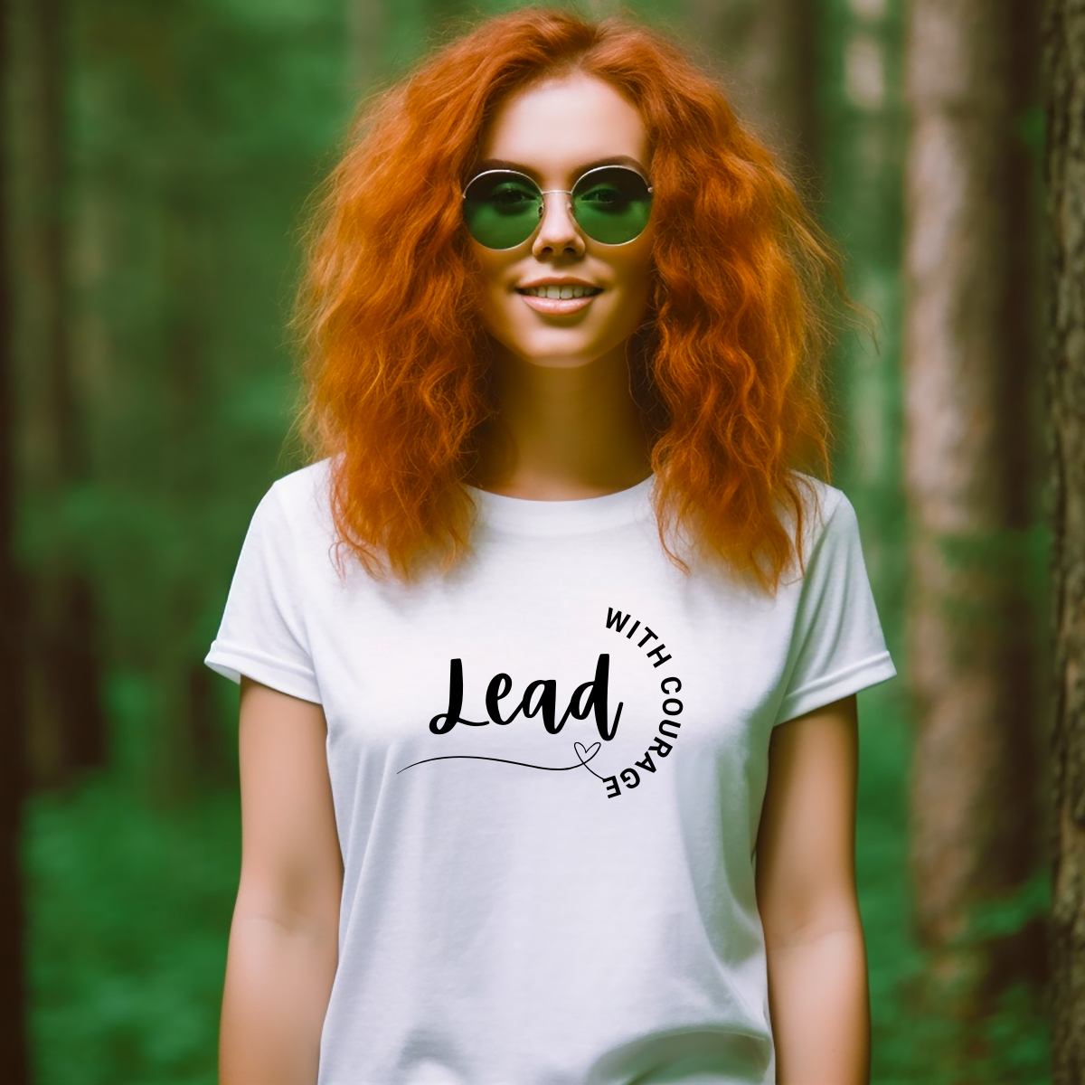 Lead with courage Women’s Short Sleeve Graphic T-shirt