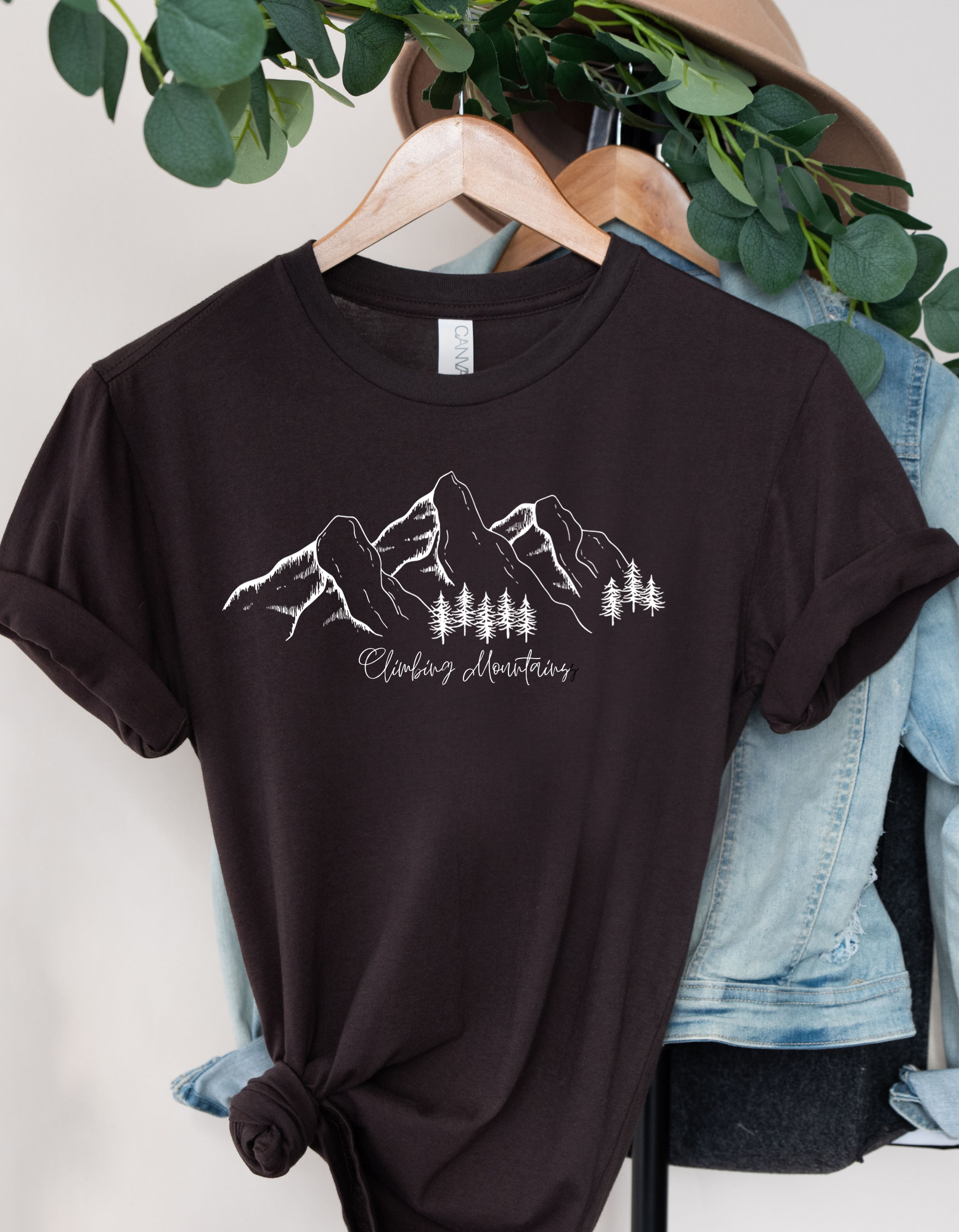 "Climbing Mountains" Women's Short Sleeve Graphic Tee