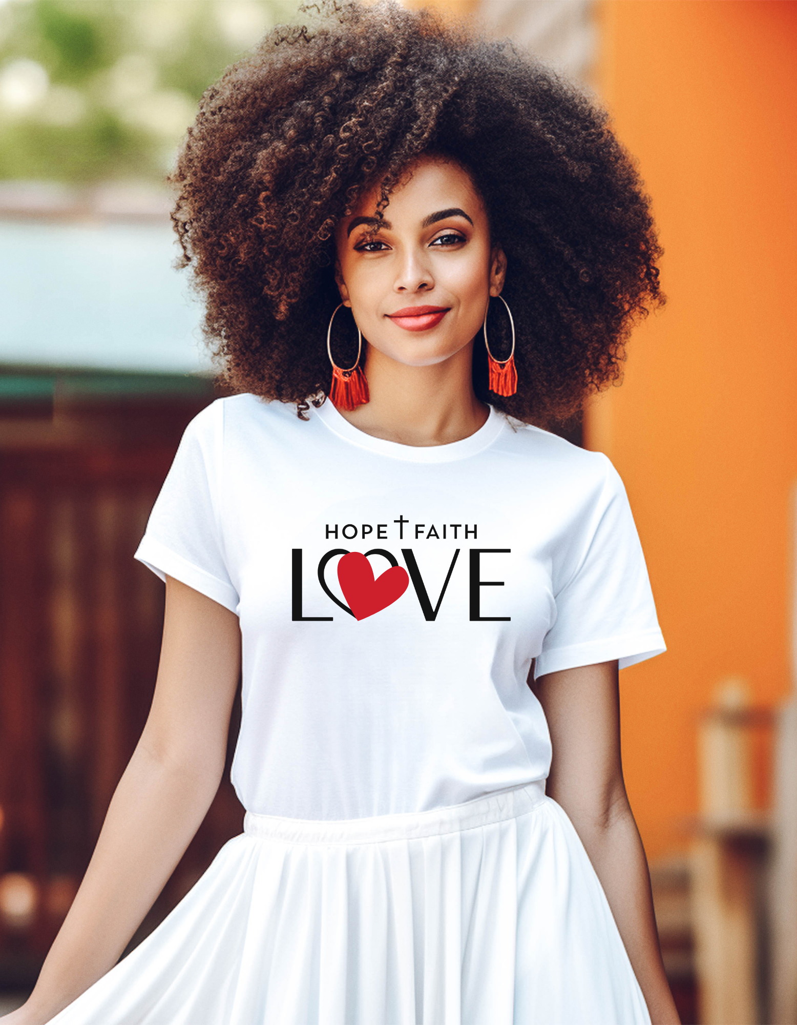 Hope Faith Love Women Graphic T-Shirt