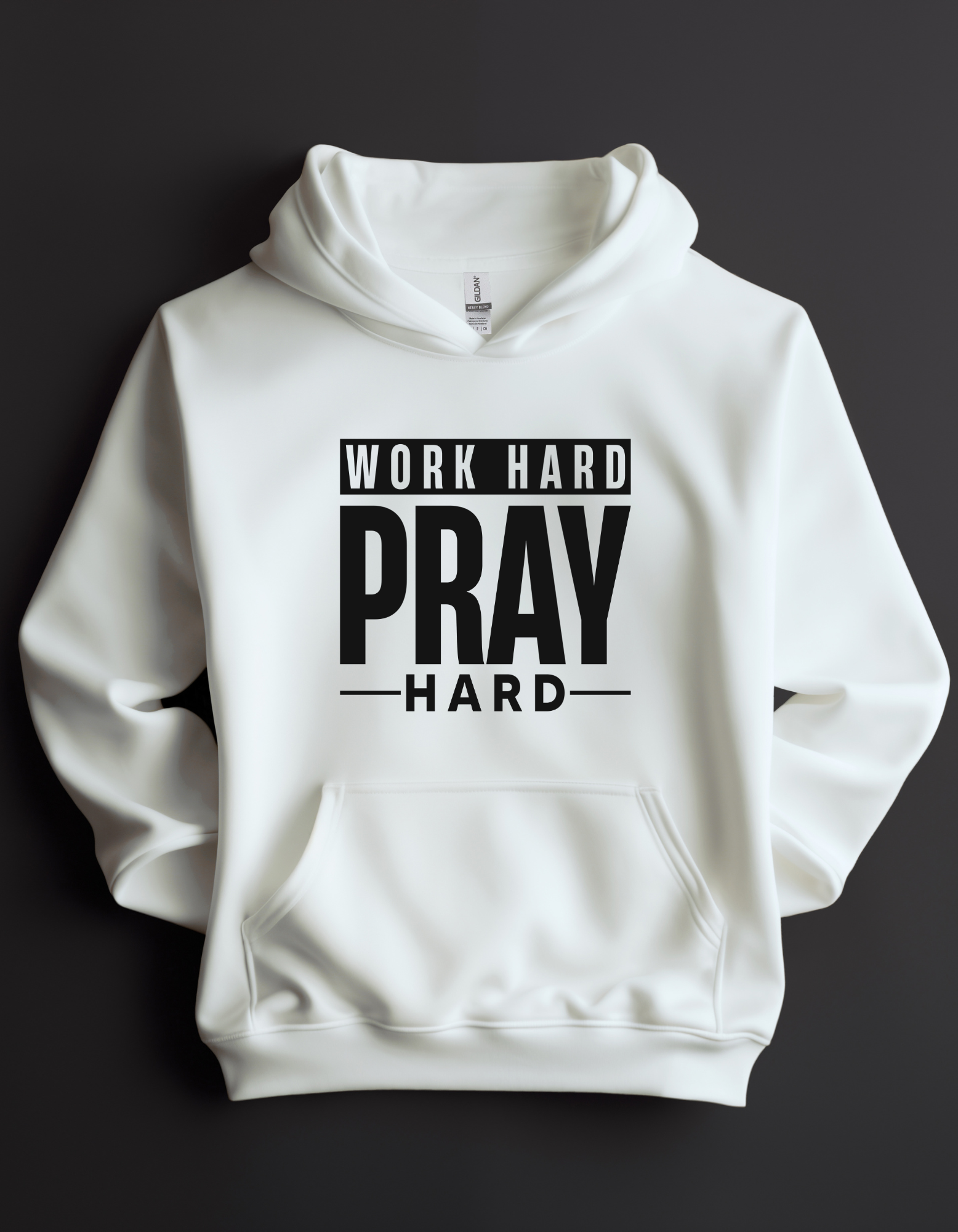 Work Hard Pray Hard Men’s Graphic Hoodie