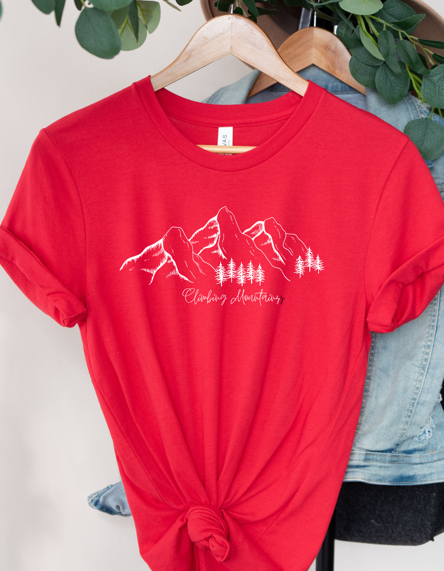 "Climbing Mountains" Women's Short Sleeve Graphic Tee