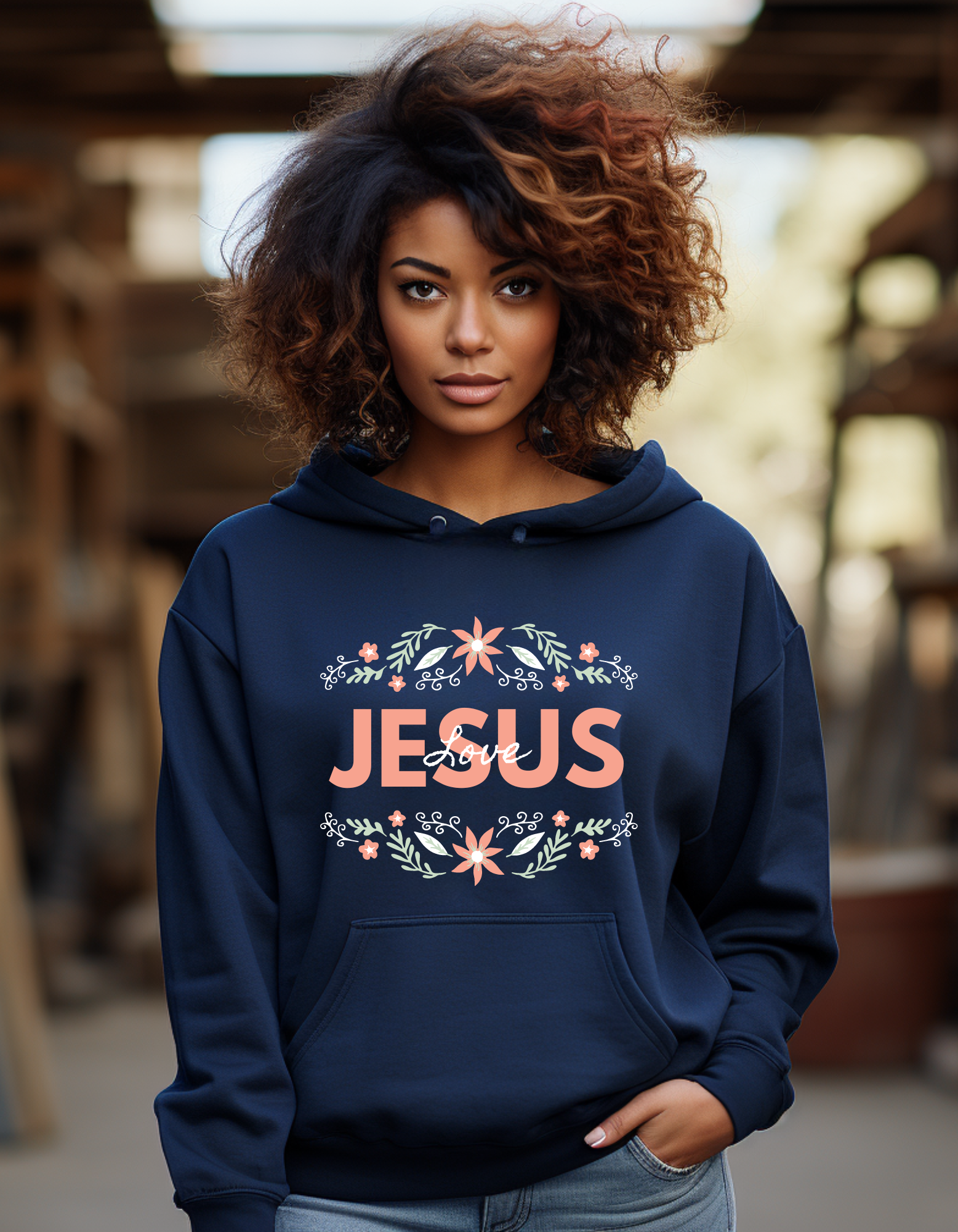 Love Jesus Women's Hooded Sweatshirt