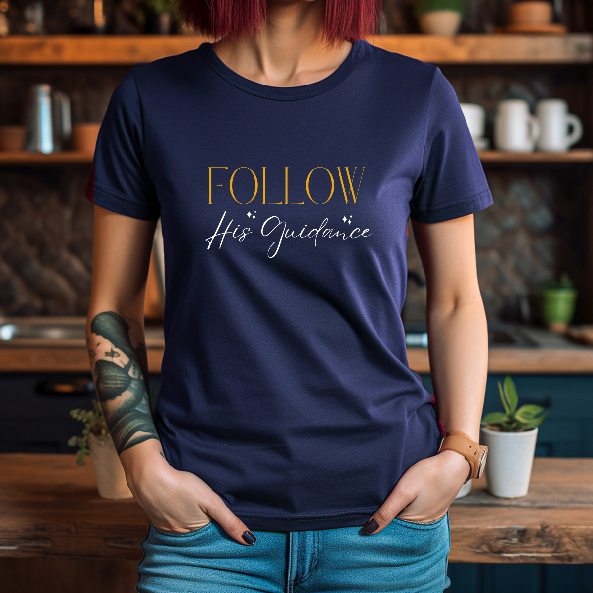 Follow His Guidance Women’s Short Sleeve Graphic T-shirt