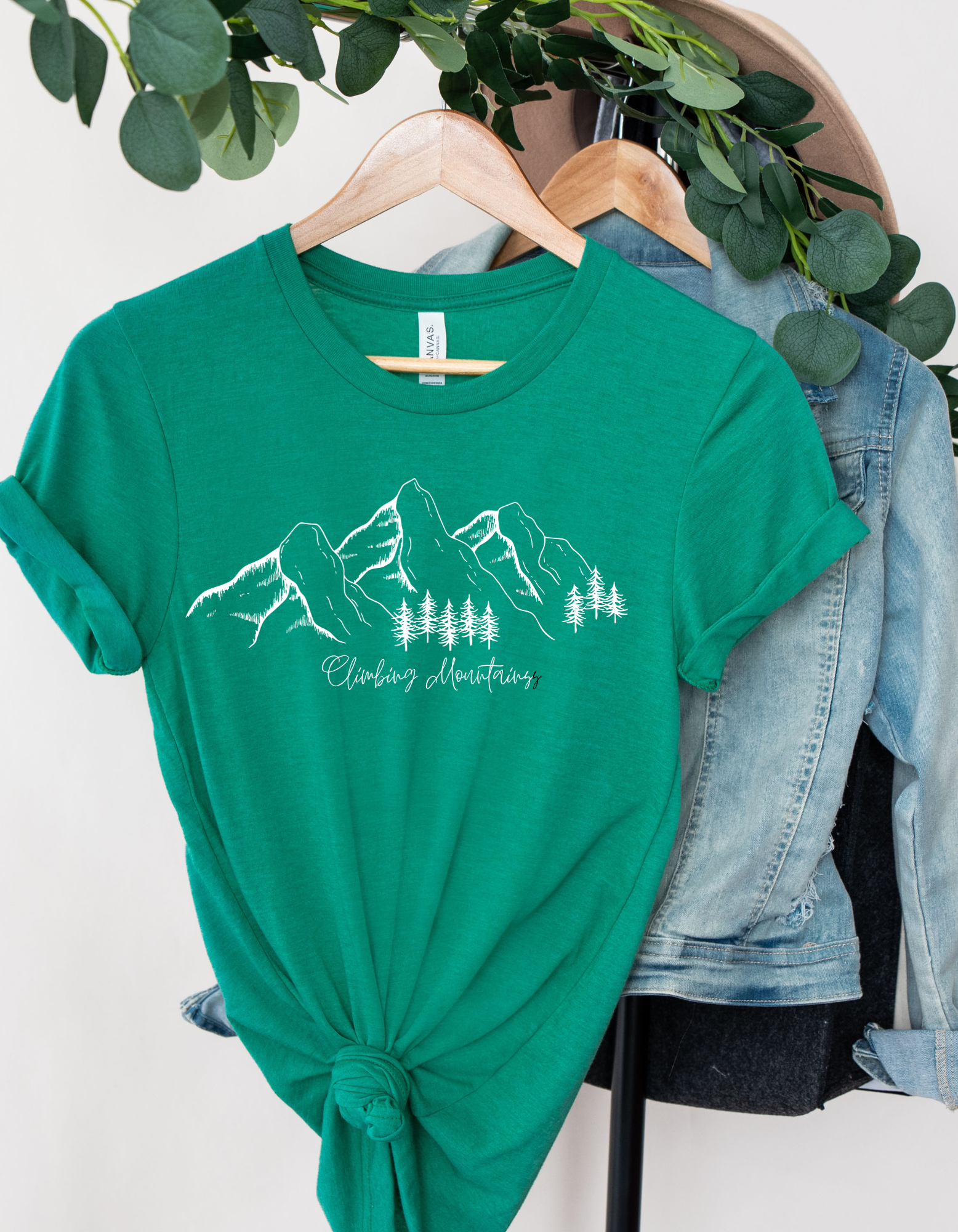 "Climbing Mountains" Women's Short Sleeve Graphic Tee