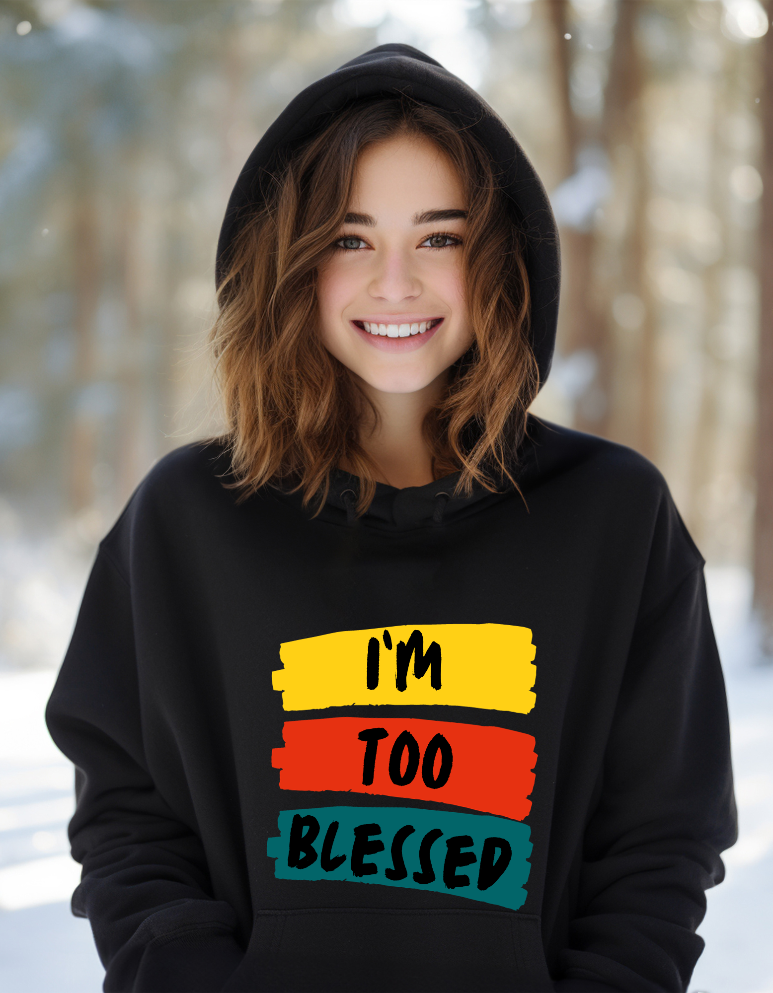 I’m Too Blessed Women’s Hooded Sweatshirt